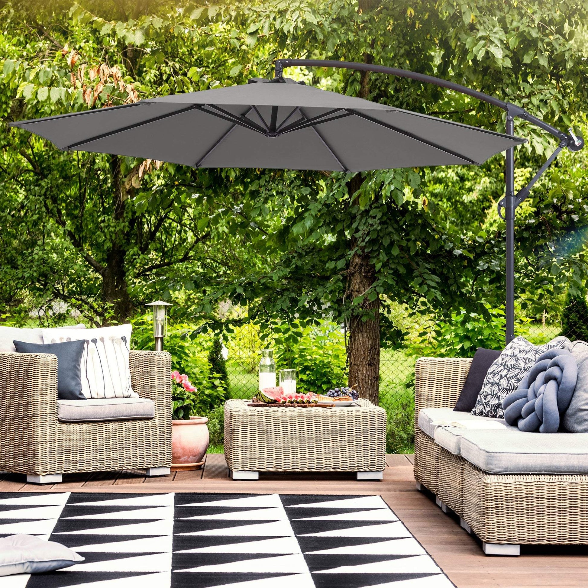 SONKUKI 10ft. Patio Offset Umbrellas.