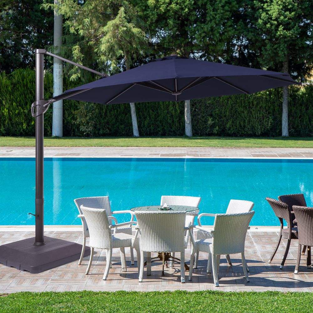 SONKUKI Cantilever Outdoor 11Ft Umbrella With a Base Stand - Sonkuki