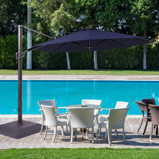 SONKUKI Cantilever Outdoor 11Ft Umbrella With a Base Stand - Sonkuki
