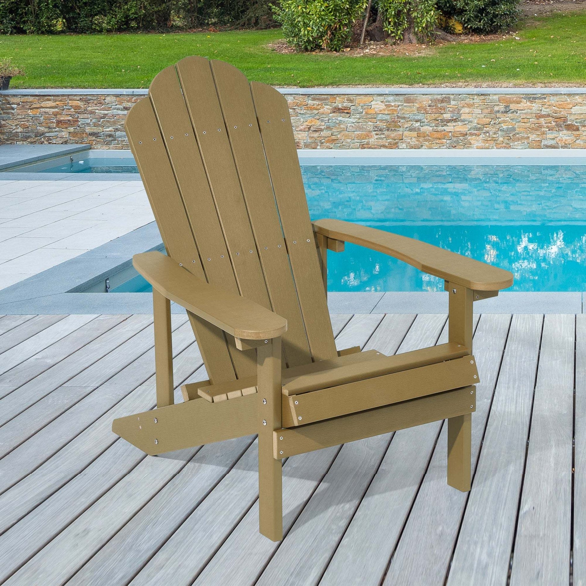 SONKUKI Patio Fire Pit Adirondack Plastic Chair Outdoor Lawn and Garden Chairs.