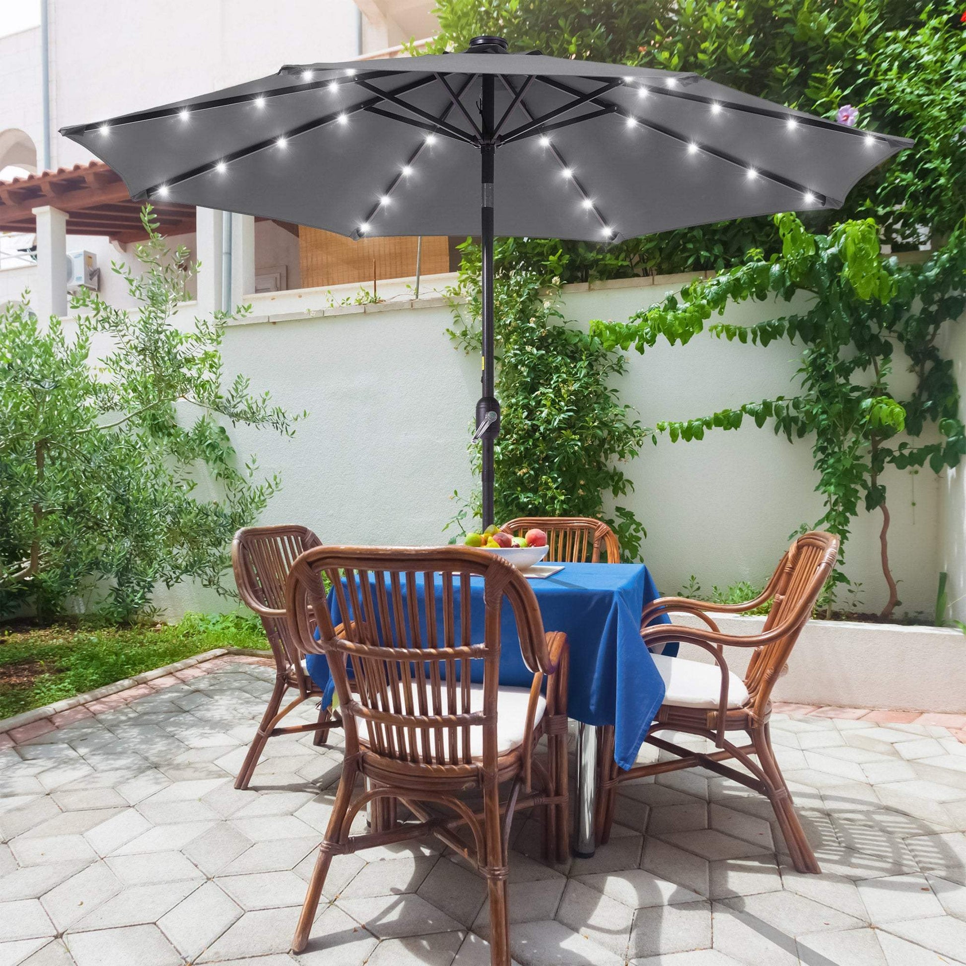 SONKUKI 9ft LED Market Umbrella.