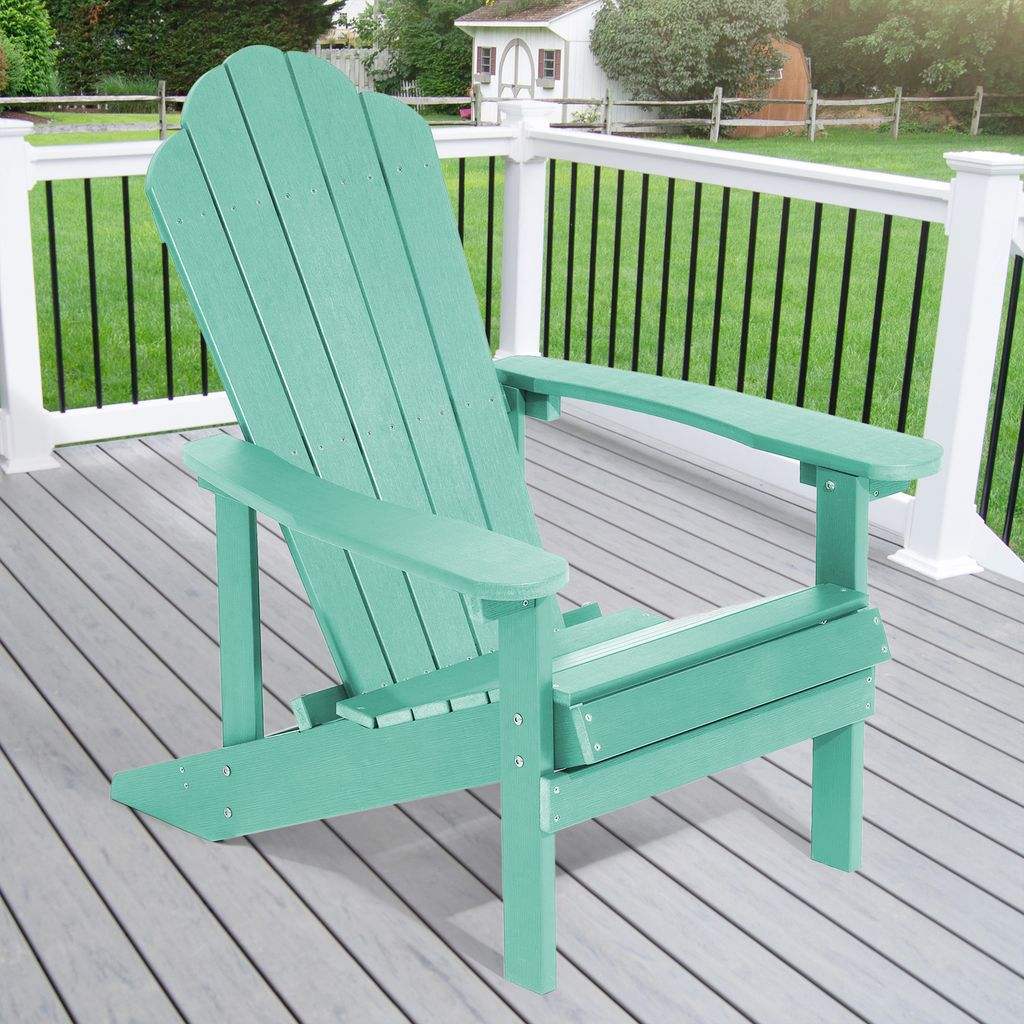 SONKUKI Patio Fire Pit Adirondack Plastic Chair Outdoor Lawn and Garden Chairs.