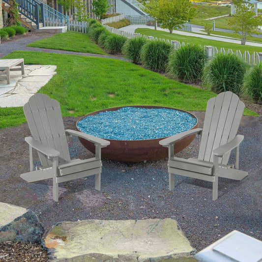 SONKUKI Patio Fire Pit Adirondack Plastic Chair Outdoor Lawn and Garden Chairs - Sonkuki