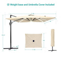 SONKUKI 11.5x9ft LED Cantilever Umbrella Pro.