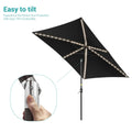 SONKUKI 9x6Ft LED Market Umbrellas.