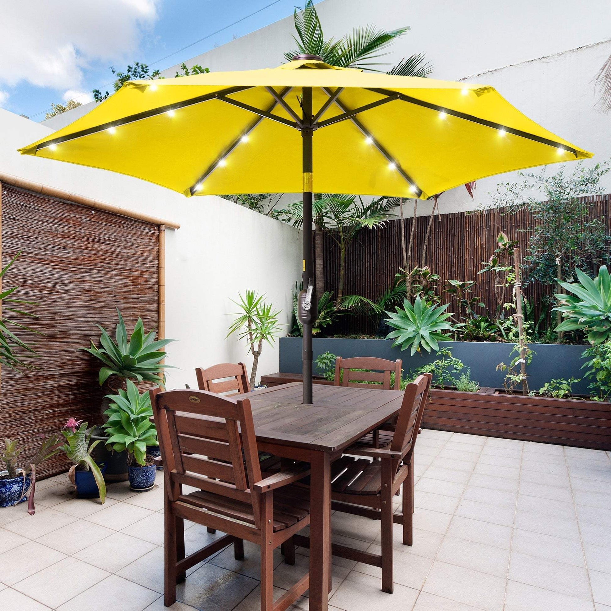 SONKUKI 7.5Ft LED Table Market Umbrella.