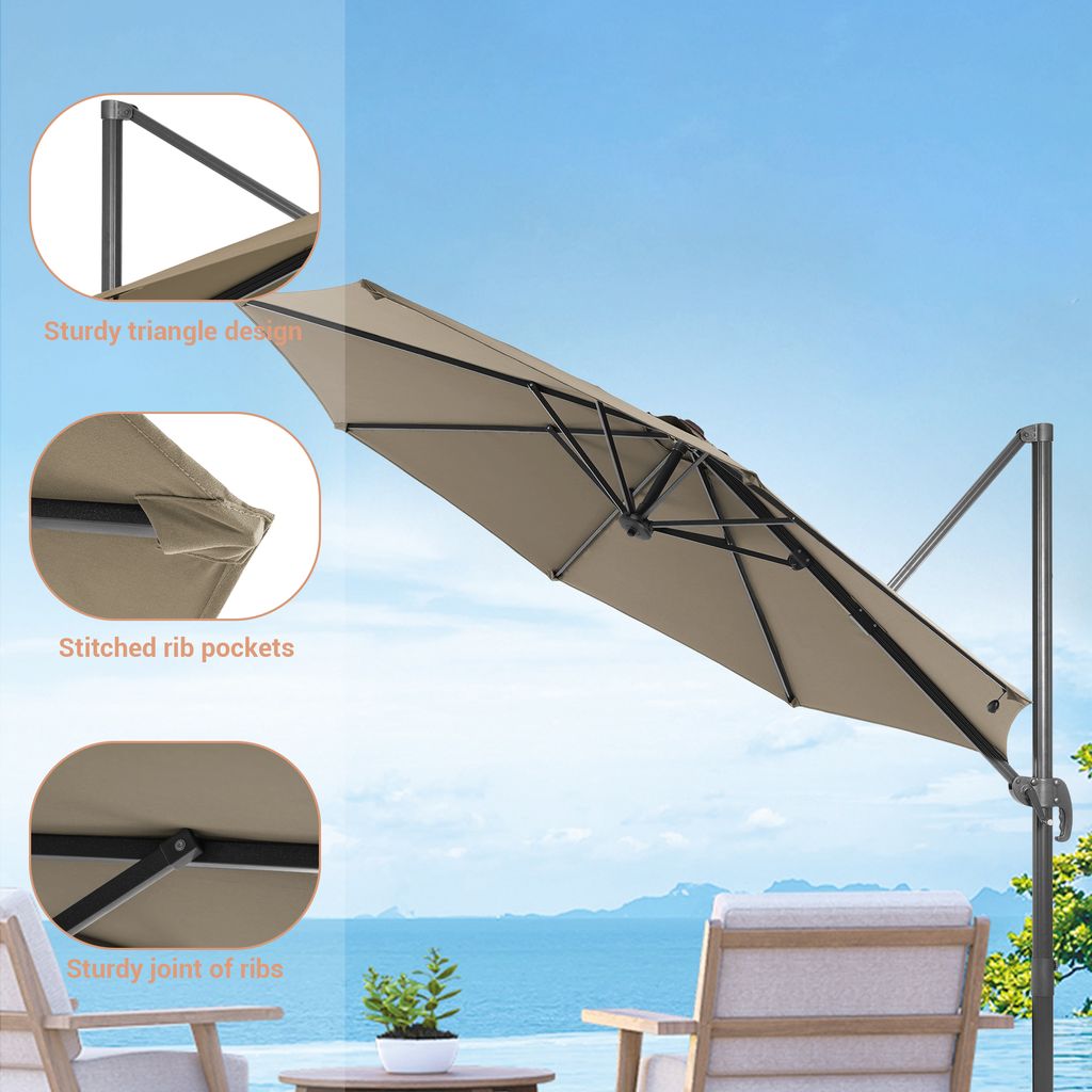 SONKUKI 11ft Cantilever Umbrella Standard.