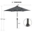 SONKUKI CFS LED 7.5 FT Market Umbrella.