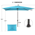 SONKUKI FS 10x6.5ftFT Market Umbrellas.