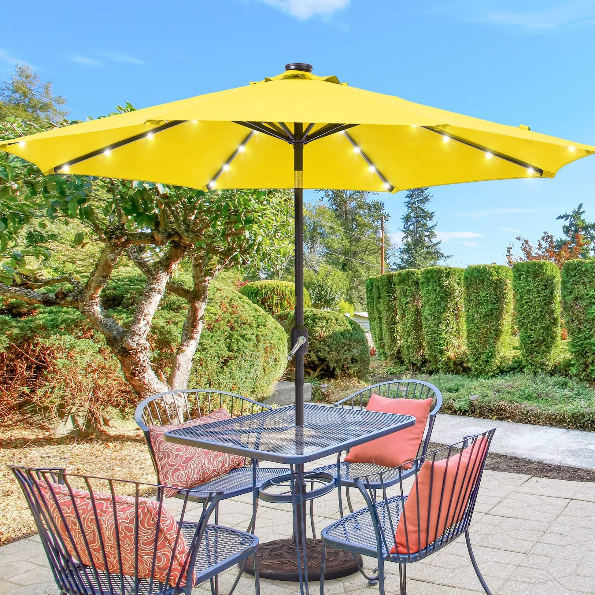 SONKUKI 9ft LED Market Umbrella.