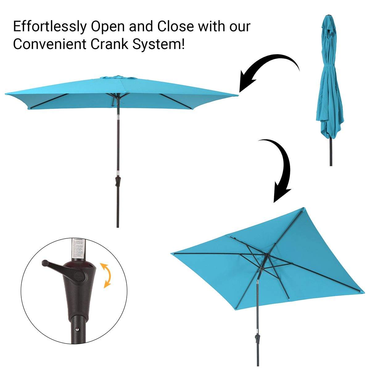 SONKUKI FS 10x6.5ftFT Market Umbrellas.