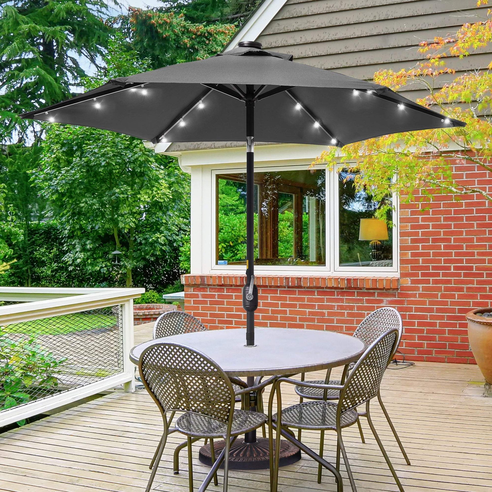 SONKUKI 7.5Ft LED Table Market Umbrella.