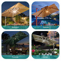 SONKUKI 9x6Ft LED Market Umbrellas.
