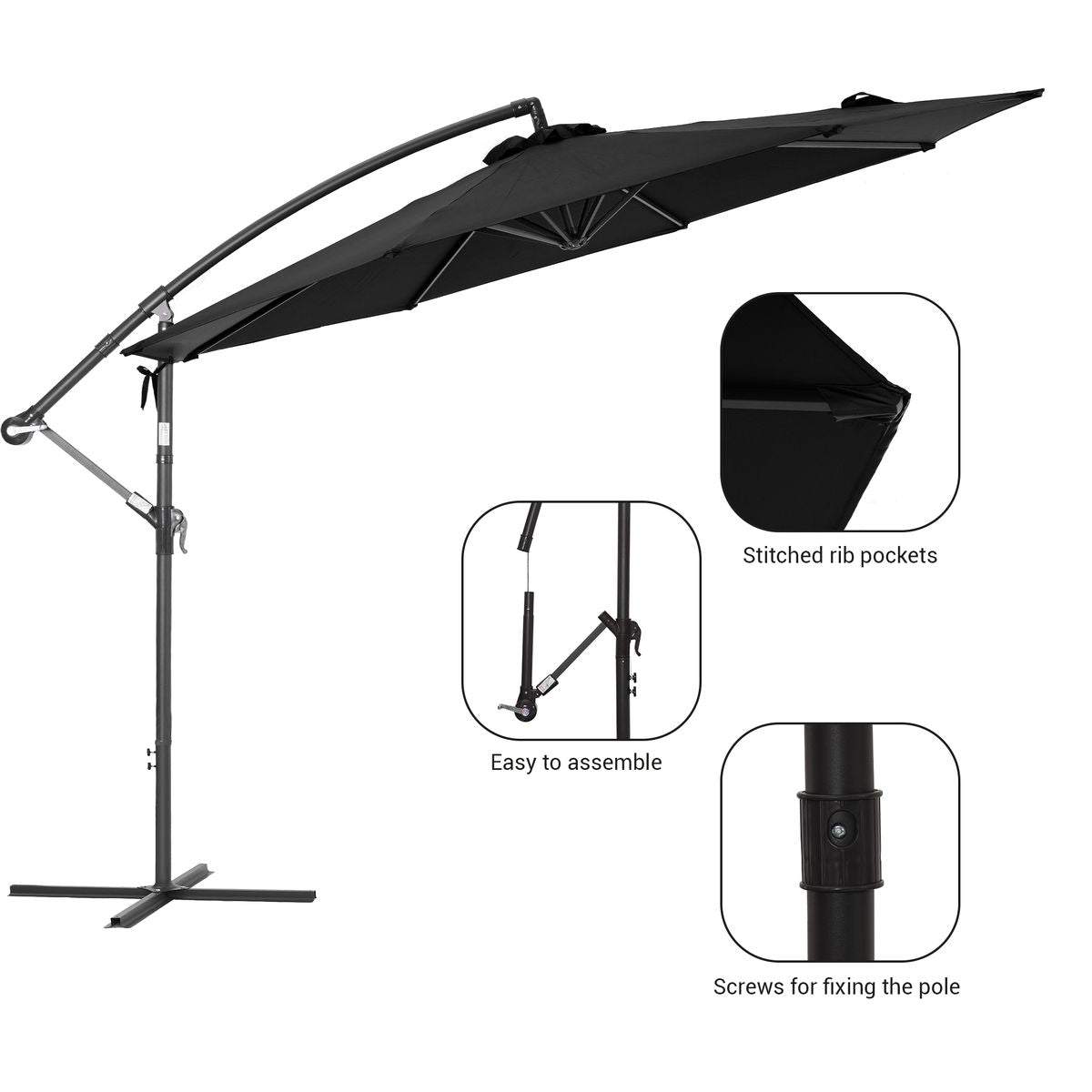 SONKUKI 10ft SF Offset Umbrella.