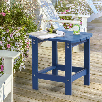 SONKUKI Patio Square Side Table Adirondack Outdoor Weather-Proof Plastic End Table - Sonkuki