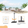 SONKUKI 11ft LED Cantilever Umbrella.