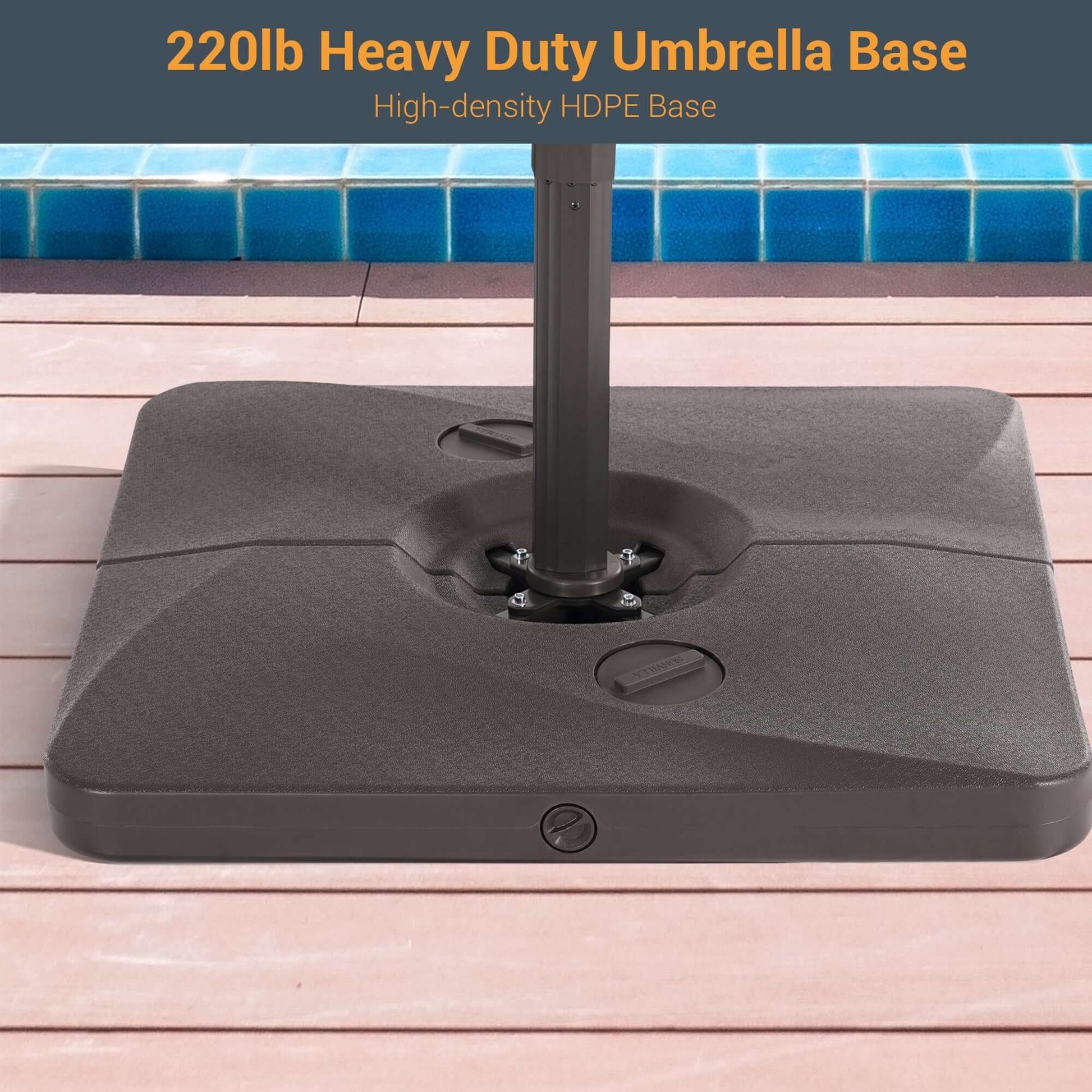 SONKUKI 11ft LED Cantilever Umbrella.