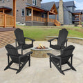 SONKUKI Patio Fire Pit Adirondack Plastic Chair Outdoor Lawn and Garden Chairs.