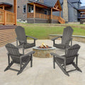 SONKUKI Patio Fire Pit Adirondack Plastic Chair Outdoor Lawn and Garden Chairs.