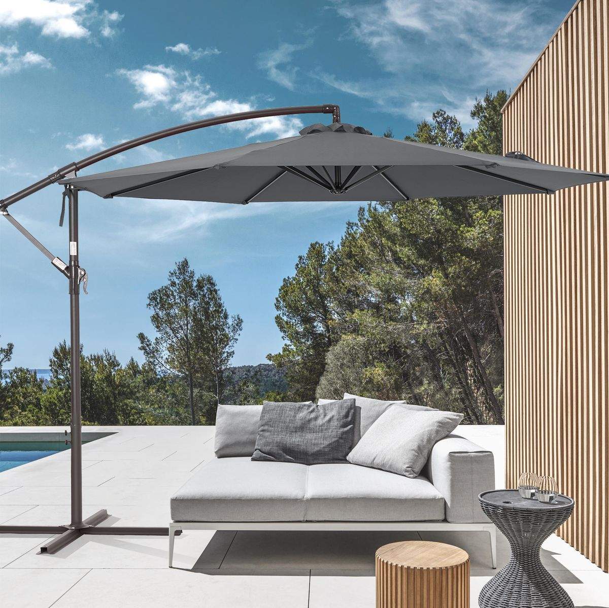 SONKUKI 10ft SF Offset Umbrella.