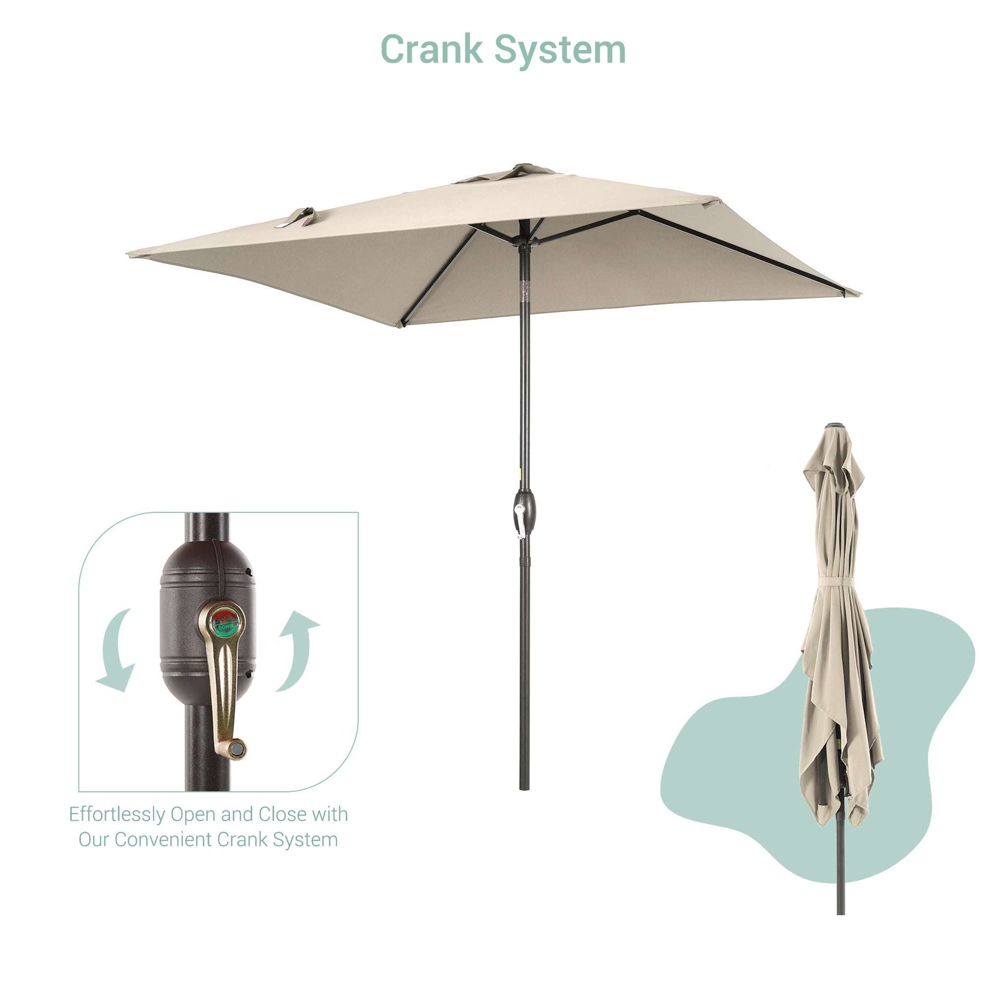 SONKUKI 6.5x6.5ft Market Umbrella.