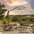 SONKUKI 11.5x9ft LED Cantilever Umbrella Pro.