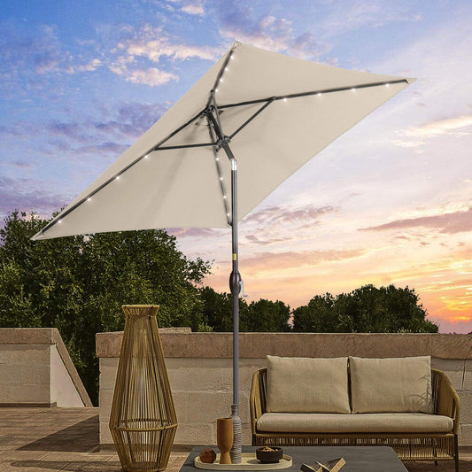SONKUKI 6.5x6.5ft LED Market Umbrella.