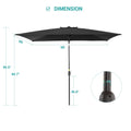 SONKUKI 9x6ft Market Umbrella.