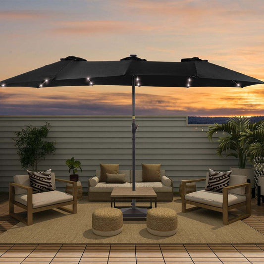 SONKUKI LED 15 x 9ft Double-Sided Umbrella.