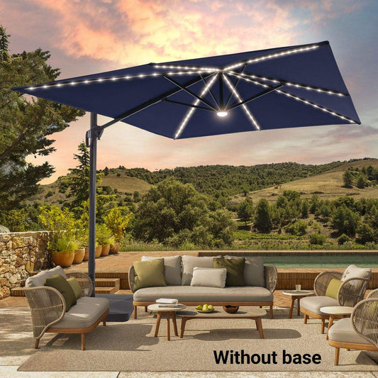 SONKUKI 11.5x9ft LED Cantilever Umbrella Pro.
