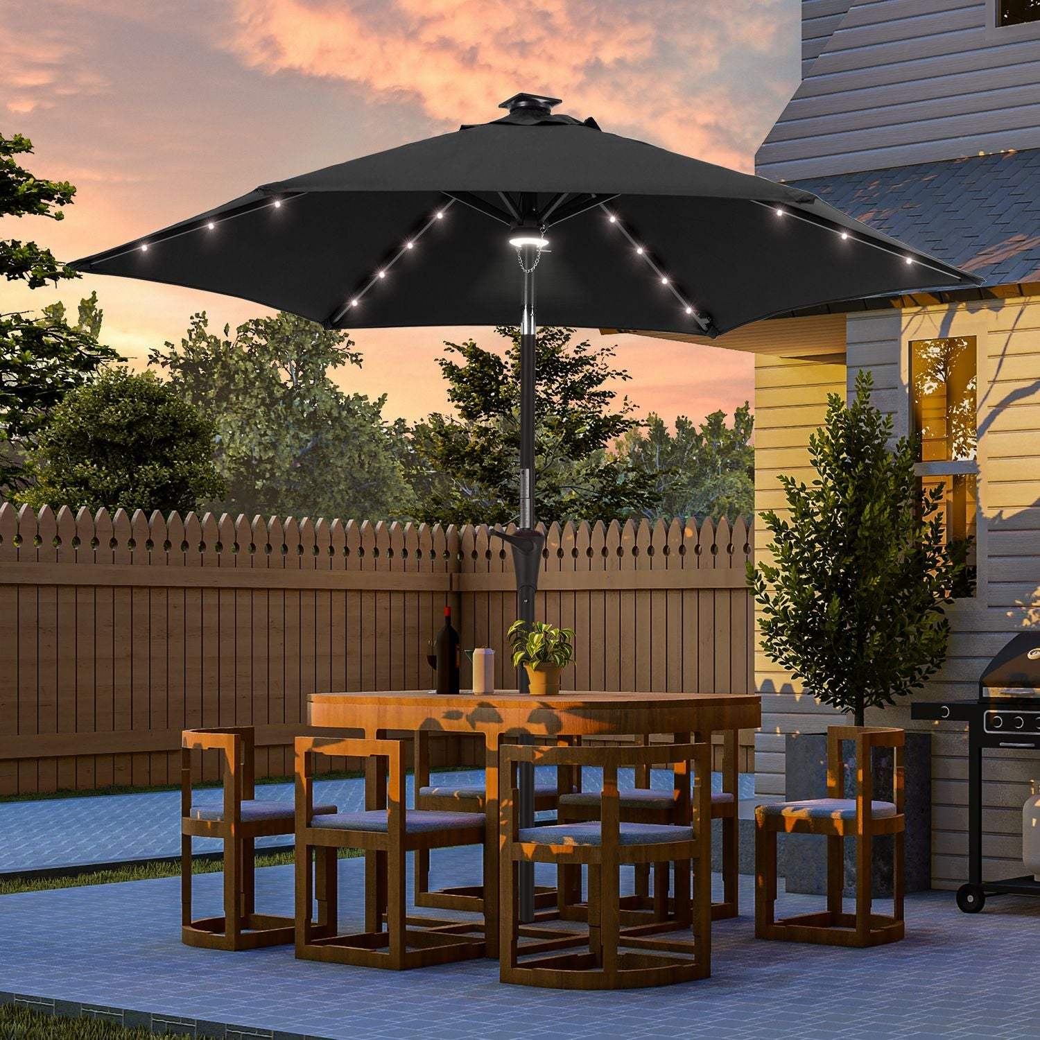SONKUKI CFS LED 7.5 FT Market Umbrella.