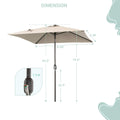 SONKUKI 6.5x6.5ft Market Umbrella.