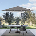 SONKUKI 10ft LED 3 Tiers Market Umbrella.