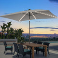SONKUKI 9x6Ft LED Market Umbrellas.