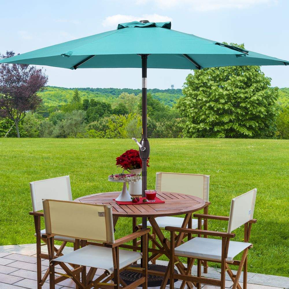 SONKUKI 7.5ft Outdoor Patio Market Table Outside Umbrellas Nonfading Canopy and Sturdy Ribs - Sonkuki
