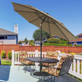 SONKUKI Outdoor 9Ft Patio Table UV-Resistant Canopy and Tilt Button Umbrellas With 8 Ribs - Sonkuki