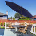 SONKUKI Outdoor 9Ft Patio Table UV-Resistant Canopy and Tilt Button Umbrellas With 8 Ribs - Sonkuki