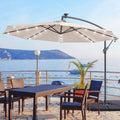 SONKUKI 10ft. Outdoor Hanging Patio Offset LED Umbrellas 50+ UV Protection Cantilever - Sonkuki
