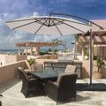 SONKUKI 10ft. Outdoor Hanging Market Patio Offset Umbrellas 50+ UV Protection Cantilever - Sonkuki