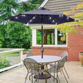SONKUKI 7.5Ft LED Patio Outdoor Weather-Resistant Frame Table Market Umbrella - Sonkuki