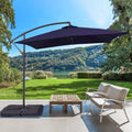 SONKUKI 8.2 x 8.2ft. Square Patio Offset Umbrellas With Base - Sonkuki