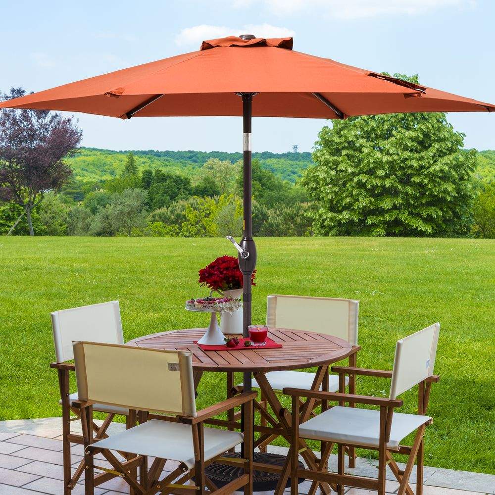 SONKUKI 7.5ft Outdoor Patio Market Table Outside Umbrellas Nonfading Canopy and Sturdy Ribs - Sonkuki