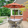 SONKUKI 7.5Ft LED Patio Outdoor Weather-Resistant Frame Table Market Umbrella - Sonkuki