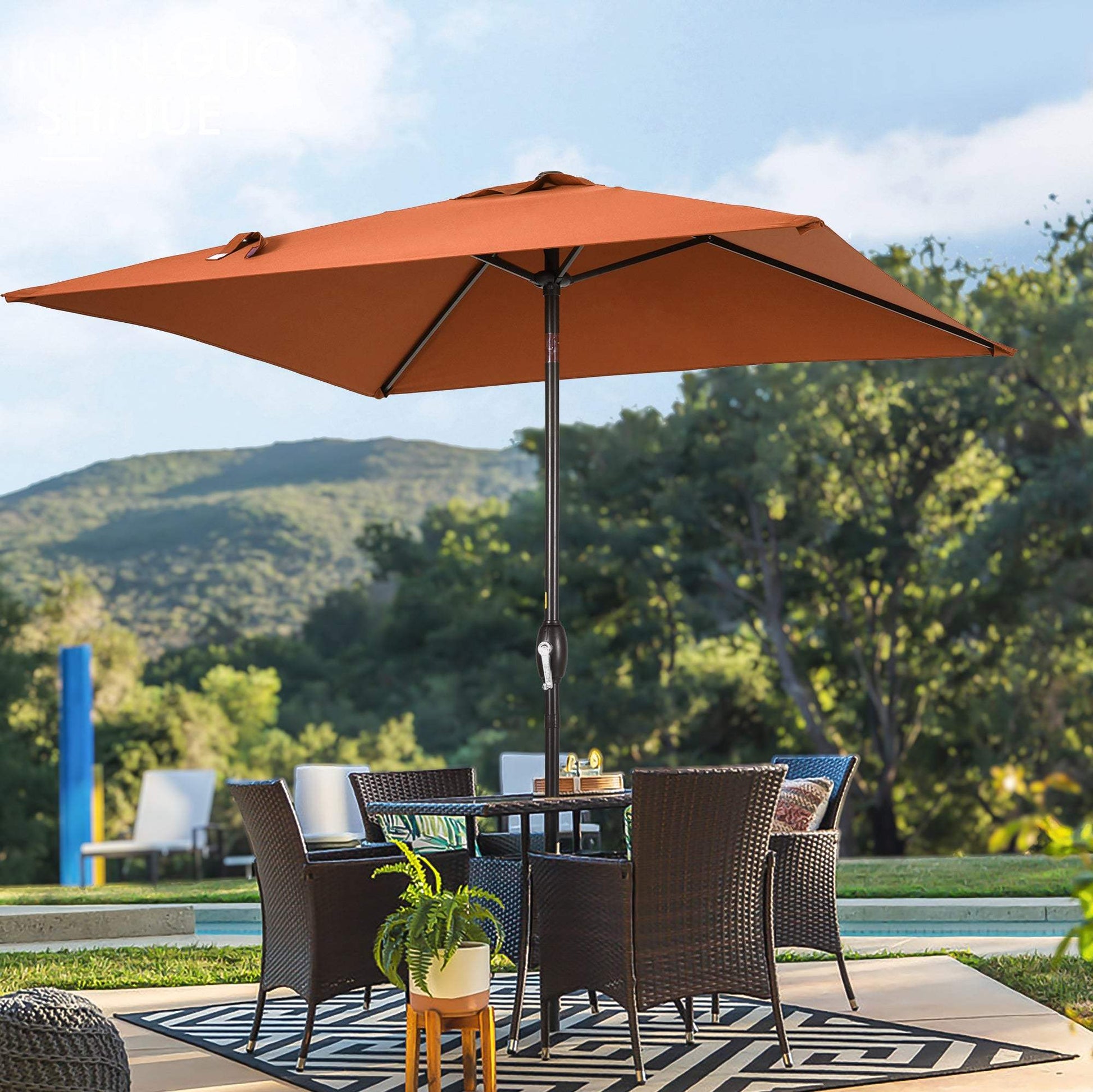 SONKUKI 6.5x6.5ft Market Umbrella.
