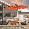 SONKUKI 11ft LED Cantilever Umbrella.