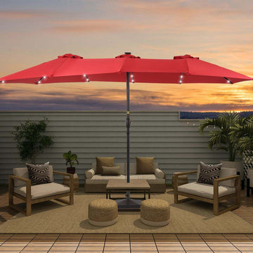 SONKUKI LED 15 x 9ft Double-Sided Umbrella.