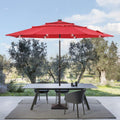 SONKUKI 10ft LED 3 Tiers Market Umbrella.
