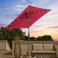 SONKUKI 6.5x6.5ft LED Market Umbrella.