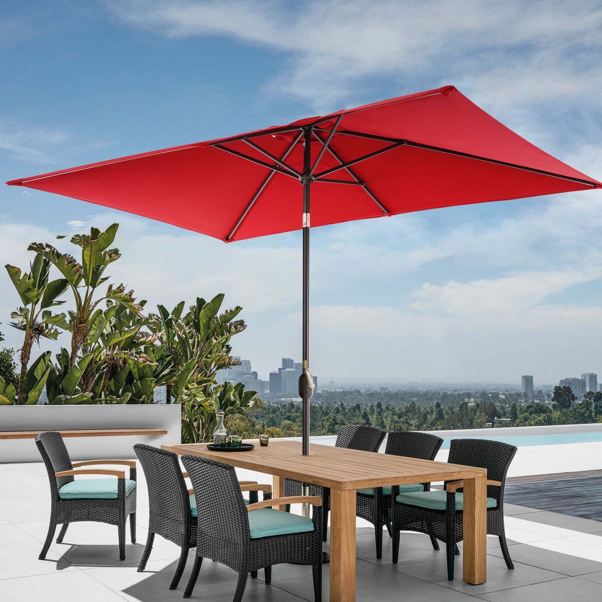 SONKUKI 9x6ft Market Umbrella.