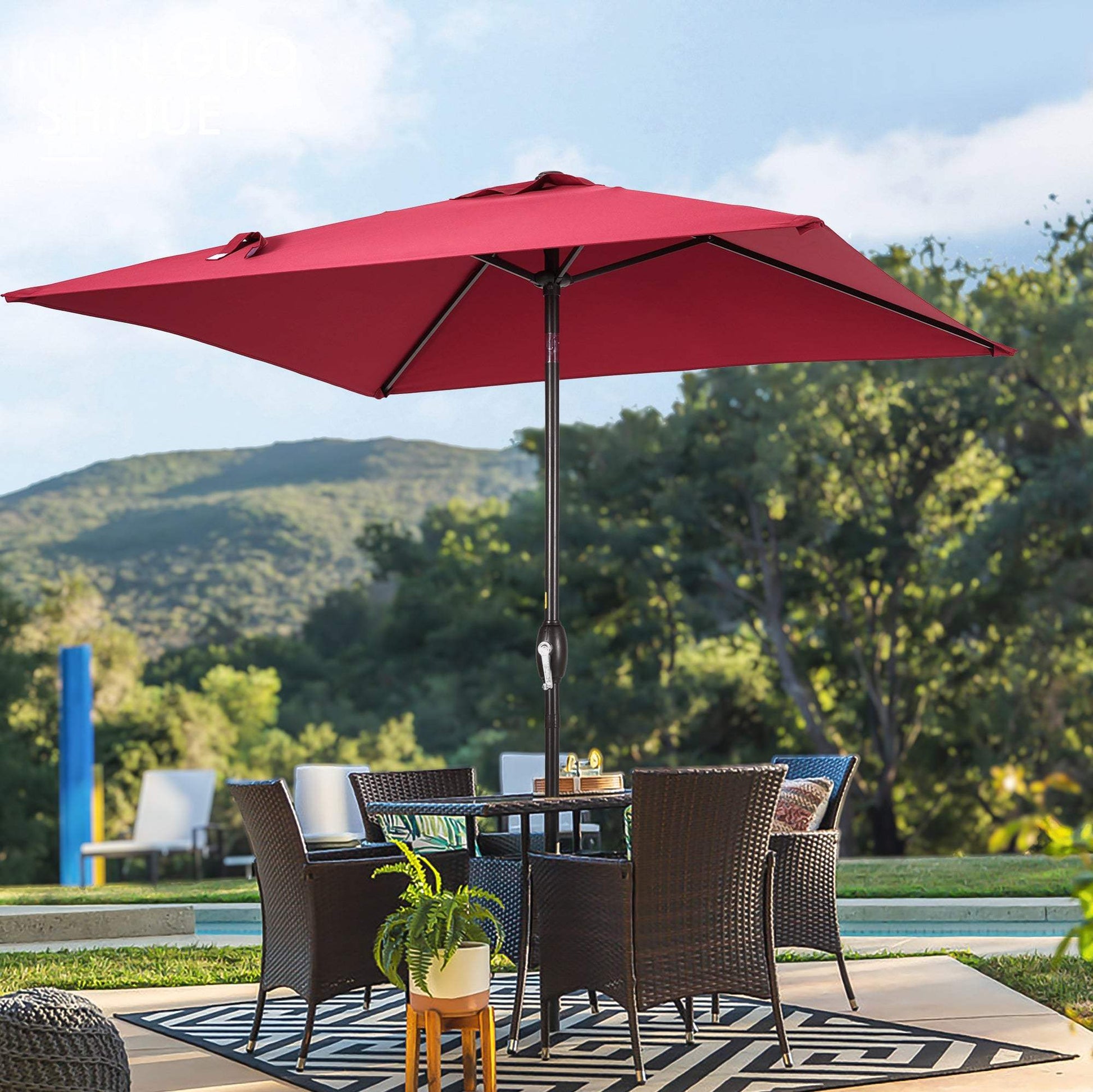 SONKUKI 6.5x6.5ft Market Umbrella.